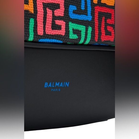 NWT Balmain Labyrinth Canvas Backpack - Picture 4 of 4